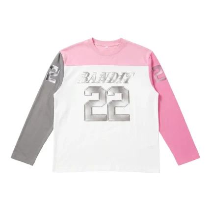 Bandit Europe Pink Grey White Long Sleeve Gersey