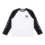 White/Black Long Sleeve T-Shirt