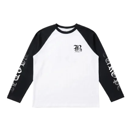 White/Black Long Sleeve T-Shirt