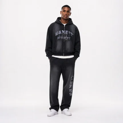 Bandit Europe Tracksuit Ath Dept (Joggers + Hoodie) Tracksuit Black (2)