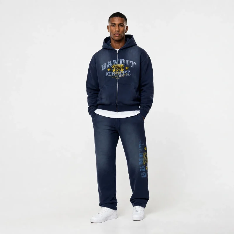 Bandit Europe Tracksuit Ath Dept (Shorts+Hoodie) Navy Tracksuit (4)