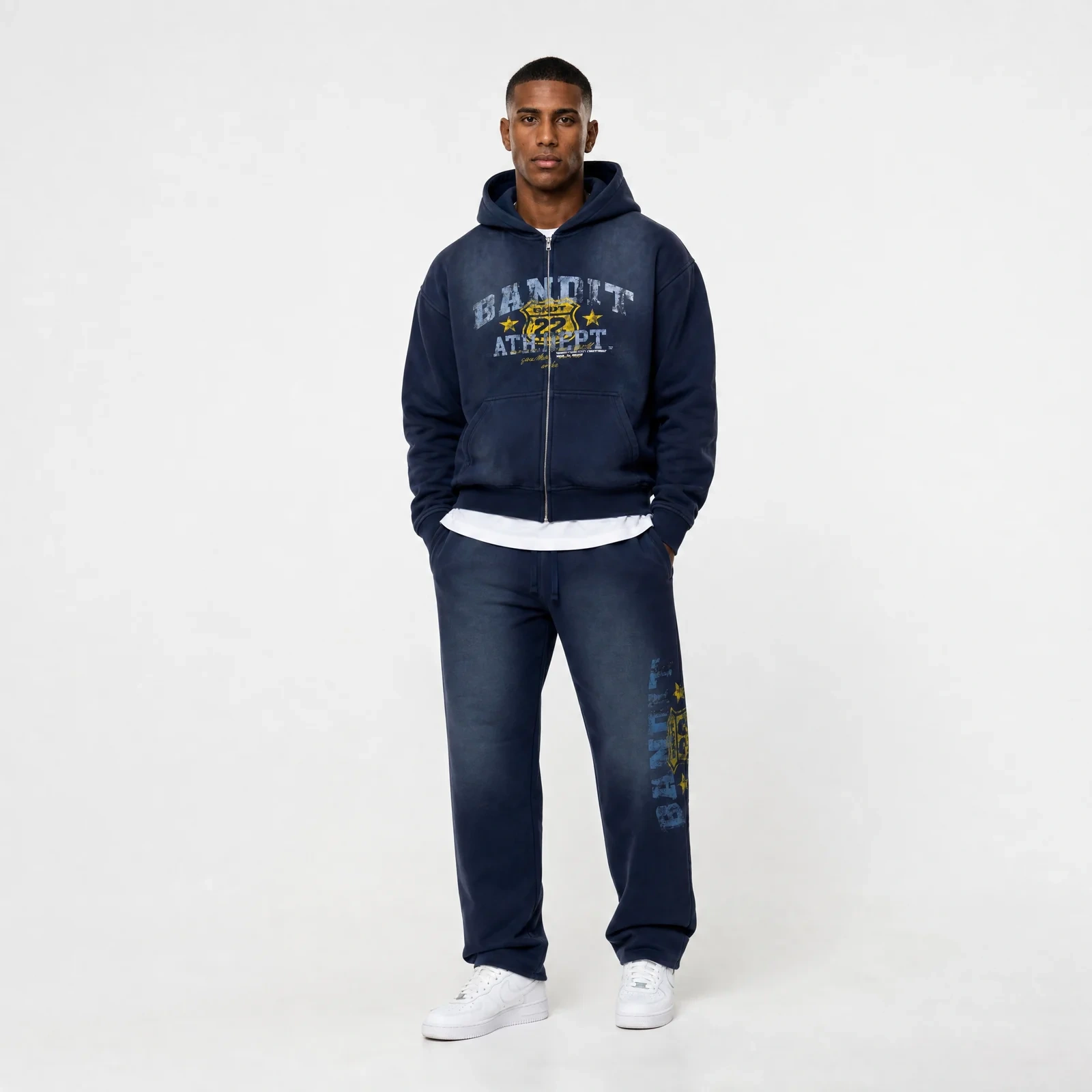 Bandit Europe Tracksuit Ath Dept (Shorts+Hoodie) Navy Tracksuit (4) Bandit Europe Tracksuit Ath Dept (Shorts+Hoodie) Navy Tracksuit (4)