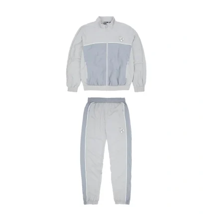 Bandit Europe Tracksuit Black Grey Grey Cream Shellsuit